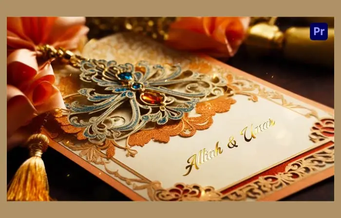 Vibrant 3D Muslim Wedding Invitation Slideshow